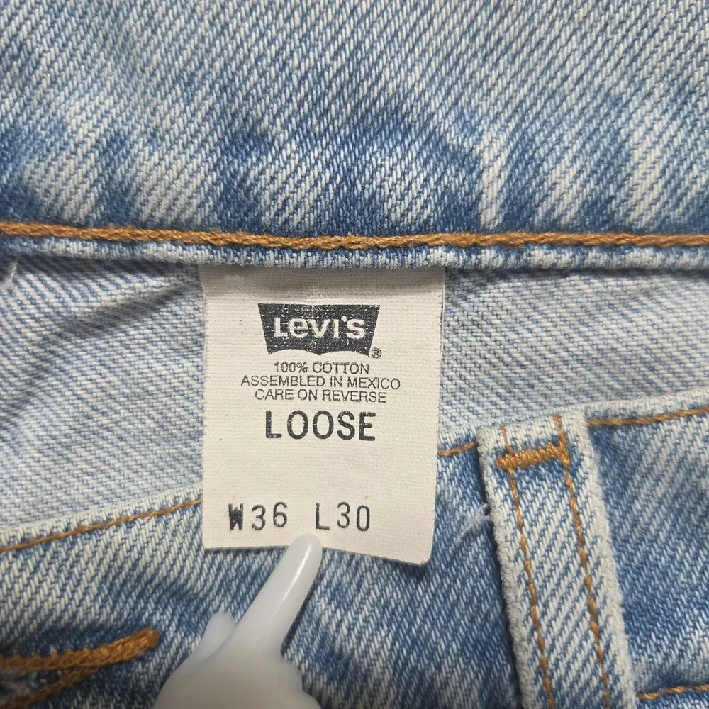 Vintage 90s Levi's 545 Loose Fit Jeans USA Made 34x30 Brown Tab Baggy Faded